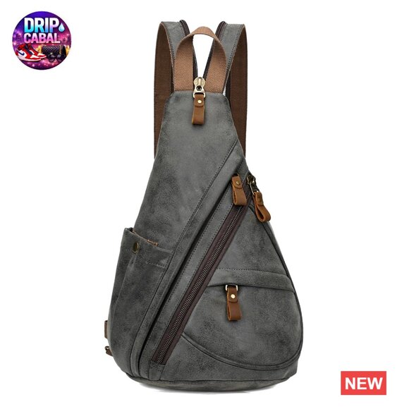 PU Leather Sling Bag Crossbody Backpack Casual Daypack main image 5